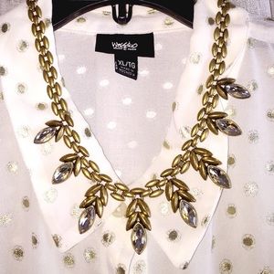 Stella & Dot Gold Birdie Statement Necklace
